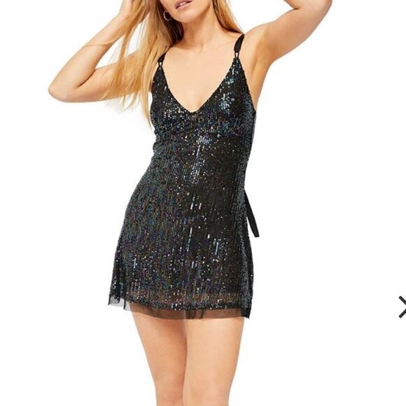 Free People Gold Rush Mini Sequin Mini Night Combo - Picture 11 of 15